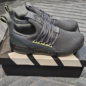 adidas Kids Sneakers in Dark Gray and Neon Yellow